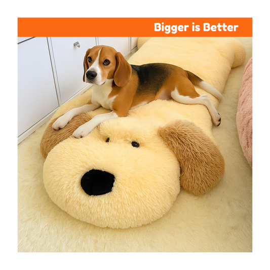 SnugglePup Pet Bed — Oversized plush comfort for pets who love to stretch out 🐶✨
